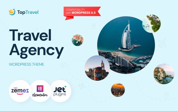TopTravel - WordPress Theme Travel Agency Booking Template - Image 1
