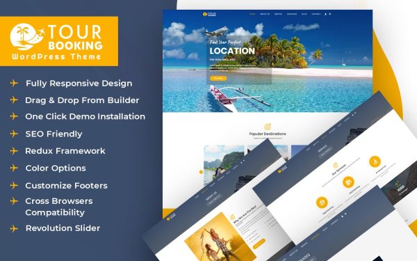 Tour Booking WordPress Theme With AI Content Generator - Image 1