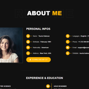 Touria - Personal Portfolio WordPress Theme
