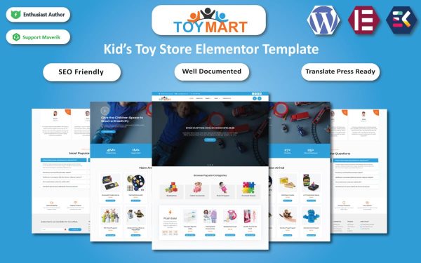 Toy Mart - Kid's Toy Store WordPress Elementor Template - Image 1