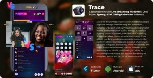 Trace social network with live streaming pk battles chat room agency .jpeg
