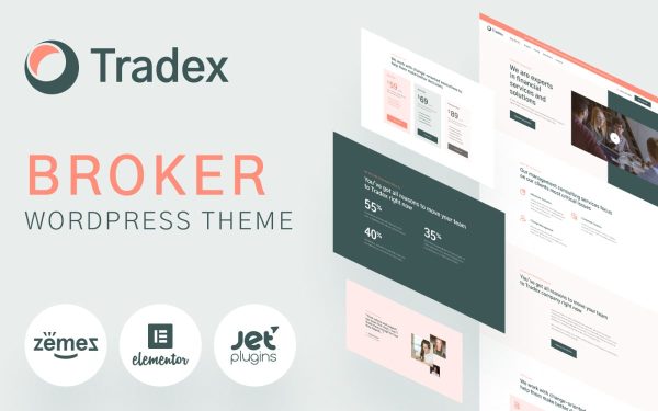 Tradex - Forex Broker WordPress Theme - Image 1