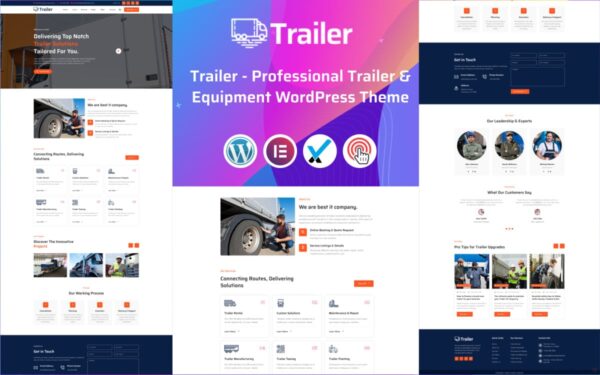 Trailer - Professional Trailer & Equipment WordPress Theme - Image 1