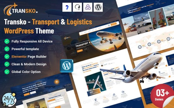 Transko - Transport & Logistics WordPress Theme - Image 1