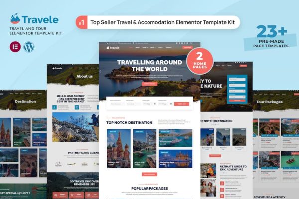 Travele – Travel & Tour Agency Template Kit - Image 1
