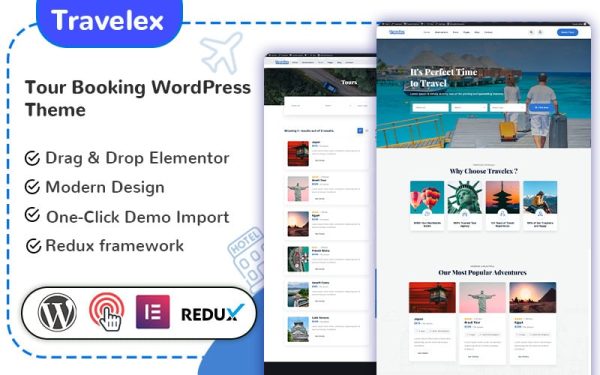 Travelex - Travel Booking WordPress Theme - Image 1