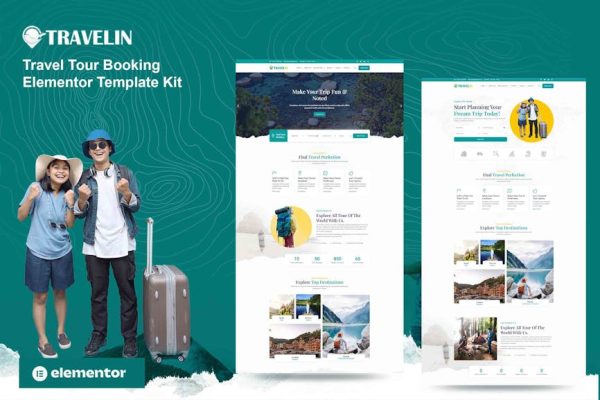 Travelin - Travel Tour Booking Elementor Template Kit - Image 1