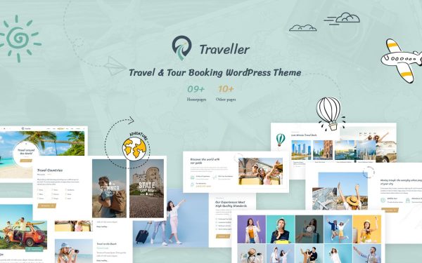 Traveller – Travel & Tour Booking Elementor WordPress Theme - Image 1