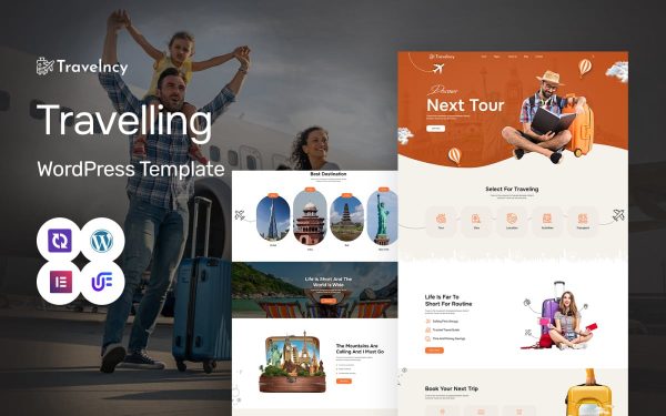 Travelncy - Travel Agency WordPress Elementor Theme - Image 1