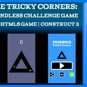 Triangle Tricky Corners: 2D Reflex Endless Challenge Game - Fast-Paced Html5 Game | Construct 3