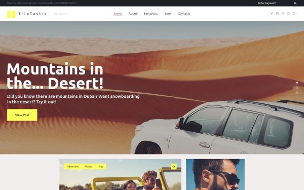 TripTastic - Travel Blog WordPress Theme - Image 1