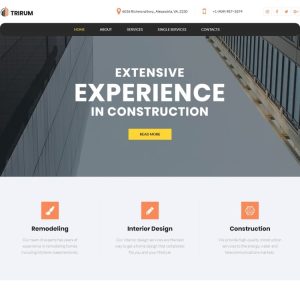Trirum - Construction Multipurpose Modern WordPress Elementor Theme