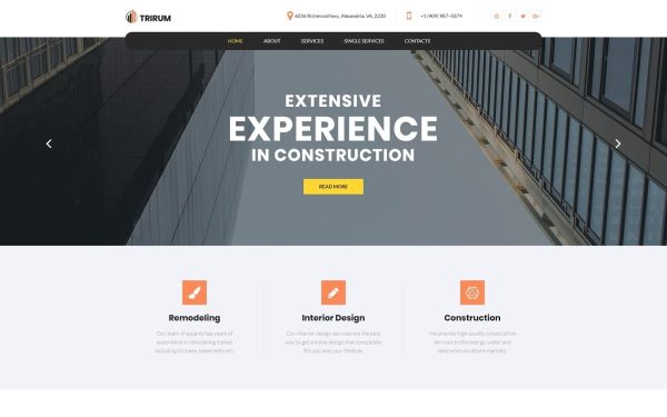 Trirum - Construction Multipurpose Modern WordPress Elementor Theme - Image 1