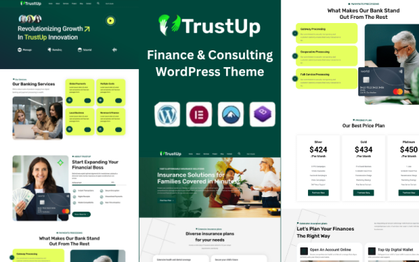 TrustUp-Finance & Consulting WordPress Theme - Image 1