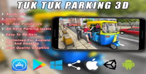 Tuk tuk rickshaw parking unity 3d game codermarket.png