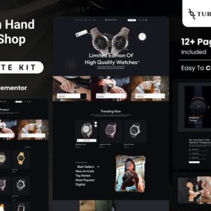 Turnstime - Modern Hand Watch Shop eCommerce Elementor Pro Template Kit