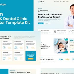 Udhun - Dentist & Dental Clinic Elementor Pro Template Kit