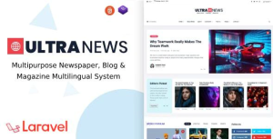 Ultranews laravel newspaper blog multilingual system with support ai.png