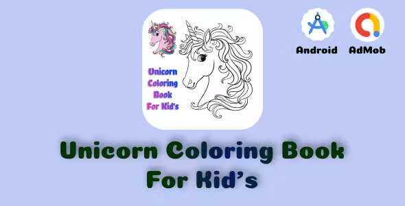 unicorn-coloring-book-for-kids-with-admob-gdpr-android-13-supported-.jpg Unicorn Coloring Book For Kid's with Admob + GDPR (Android 13 Supported) - Image 1