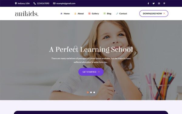 UniKids Pro - Unique and Modern Kids WordPress Theme - Image 1