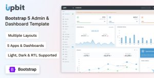 Upbit bootstrap admin dashboard ui kit gplpixel.jpg