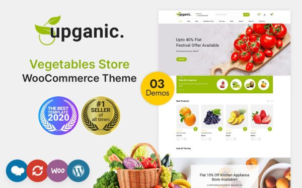 Upganic - The Mega Grocery Store Premium WooCommerce Theme - Image 1