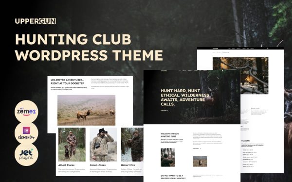 UpperGun - Hunting Club WordPress Elementor Theme - Image 1