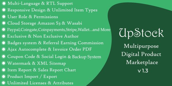 UpStock - Multipurpose Digital Product Marketplace - Image 1
