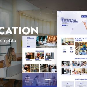 US School - Distance Learning And Education Portal WordPress Elementor Theme