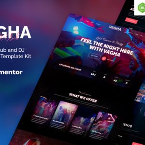 Vagha – Night Club & DJ Elementor Template Kit v1.1.2
