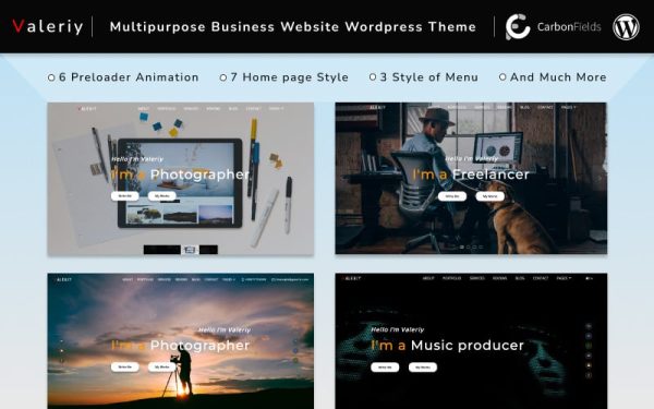 Valeriy | Multipurpose Personal and Business with Blog WordPress Theme - Image 1