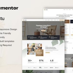 Vastu - Interior Design Service Elementor Pro Template Kit