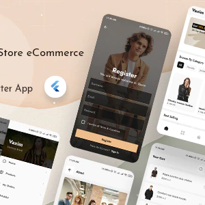 Vaxim - Clothing Retail Online Shop Flutter App + Admin Dashboard