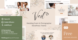 Veil wedding event photographer wordpress theme v15 gplpixel.png