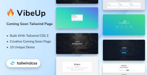 Vibeup tailwind css coming soon html template gplpixel.jpg