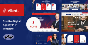 Vibnt creative digital agency php template gplpixel.png