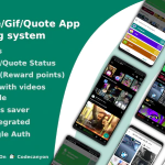 Video/Image/Gif/Quote App With Earning system (Reward points)