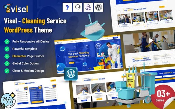 Visel - Cleaning Service WordPress Theme - Image 1
