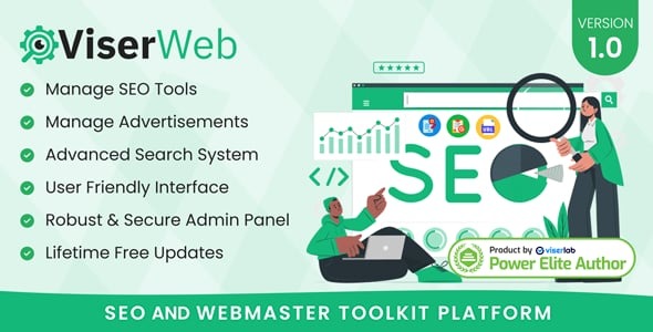 viserweb-seo-and-webmaster-toolkit-platform-codermarket.jpg ViserWeb - SEO And Webmaster Toolkit Platform - Image 1