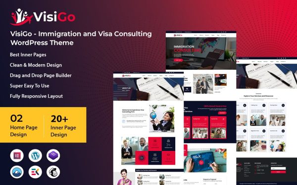 Visigo - Immigration and Visa Consulting WordPress Theme - Image 1