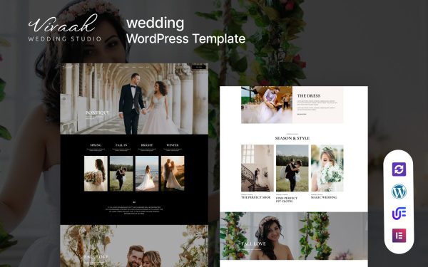 Vivaah - Bridal And Wedding Studio WordPress Elementor Theme - Image 1