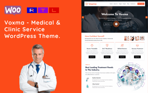 Voxma - Medical & Clinic Service WordPress Theme. - Image 1