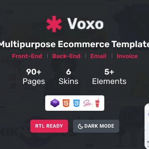 Voxo - eCommerce HTML + Admin + Email + Invoice Template