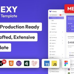 Vuexy - Vuejs, Nuxt, Next.js, HTML, Laravel, Asp.Net & Django Admin Dashboard Template v10.4.0