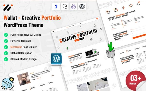 Wallat - Creative Portfolio WordPress Theme - Image 1