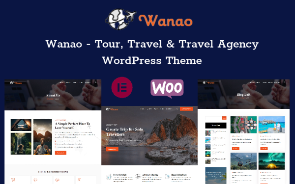 Wanao - Travel & Tour Booking WordPress Theme - Image 1