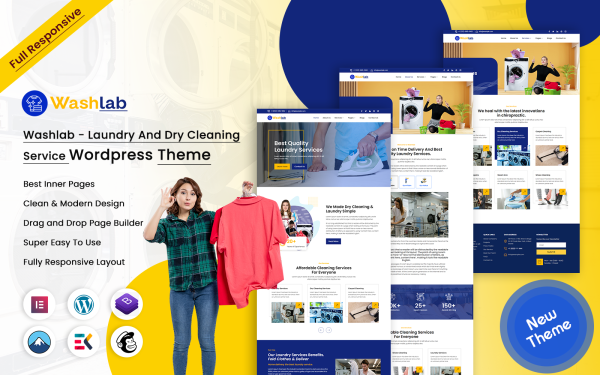 Washlab - Laundry And Dry Cleaning WordPress Theme - Image 1