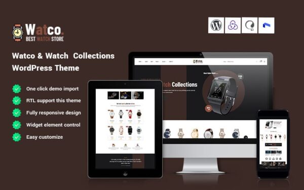 Watco - Watch Collections WordPress Theme - Image 1