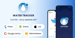 Water tracker daily reminder flutter mobile application multiple.png
