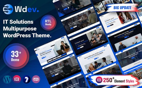 Wdev - IT Solutions And Technology Multipurpose WordPress Theme - Image 1